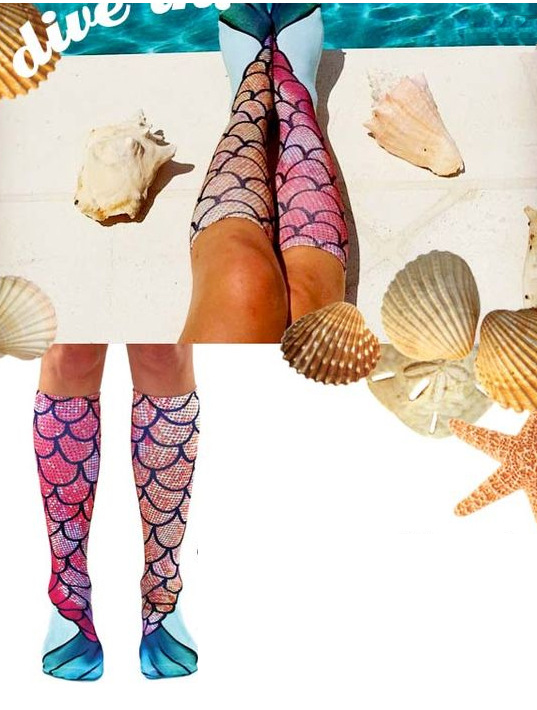 F8191 Mermaid Knee High Socks